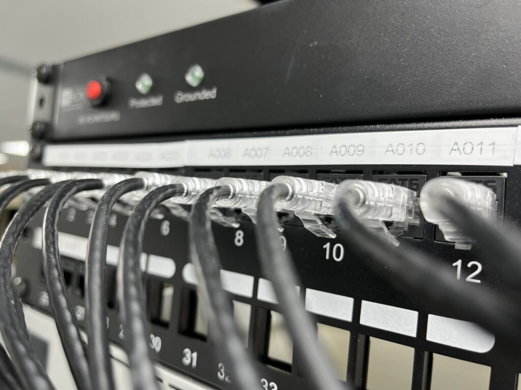 Patch panel we installed