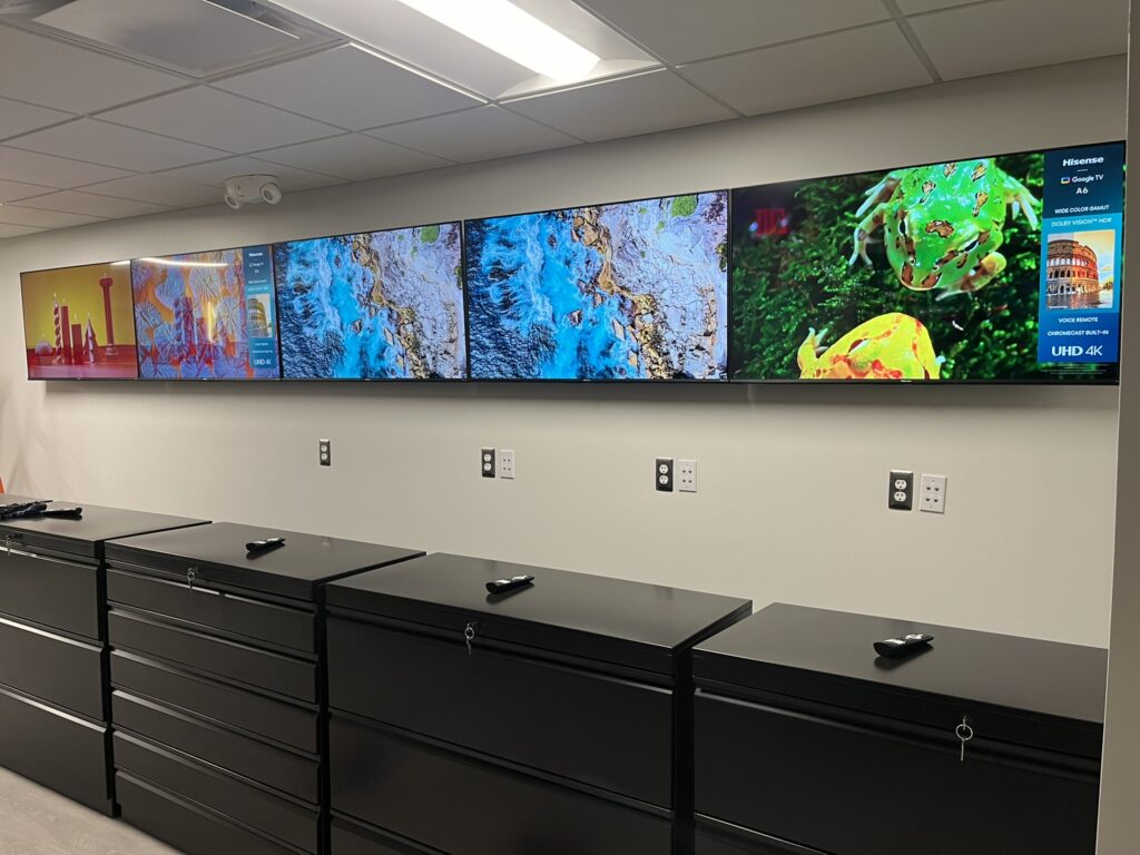 tvs we mounted at a business
