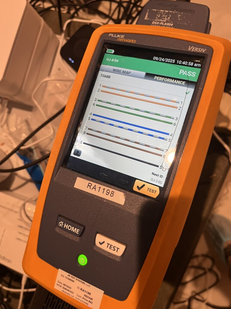 testing with a Fluke tester